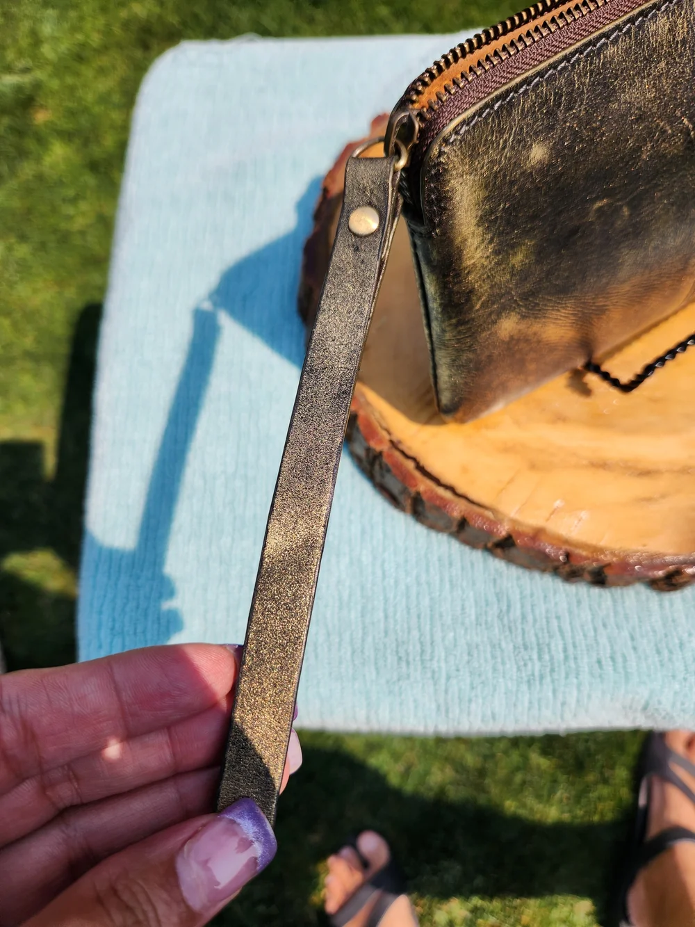 Patricia Nash Cassini leather wristlet
